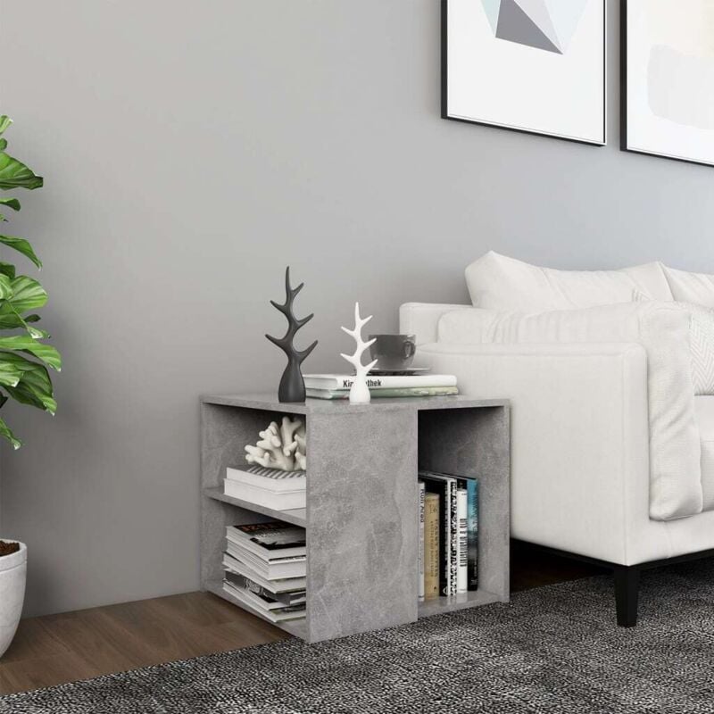 foto del prodotto vidaxl tavolino grigio cemento 50x50x45 cm in legno multistrato