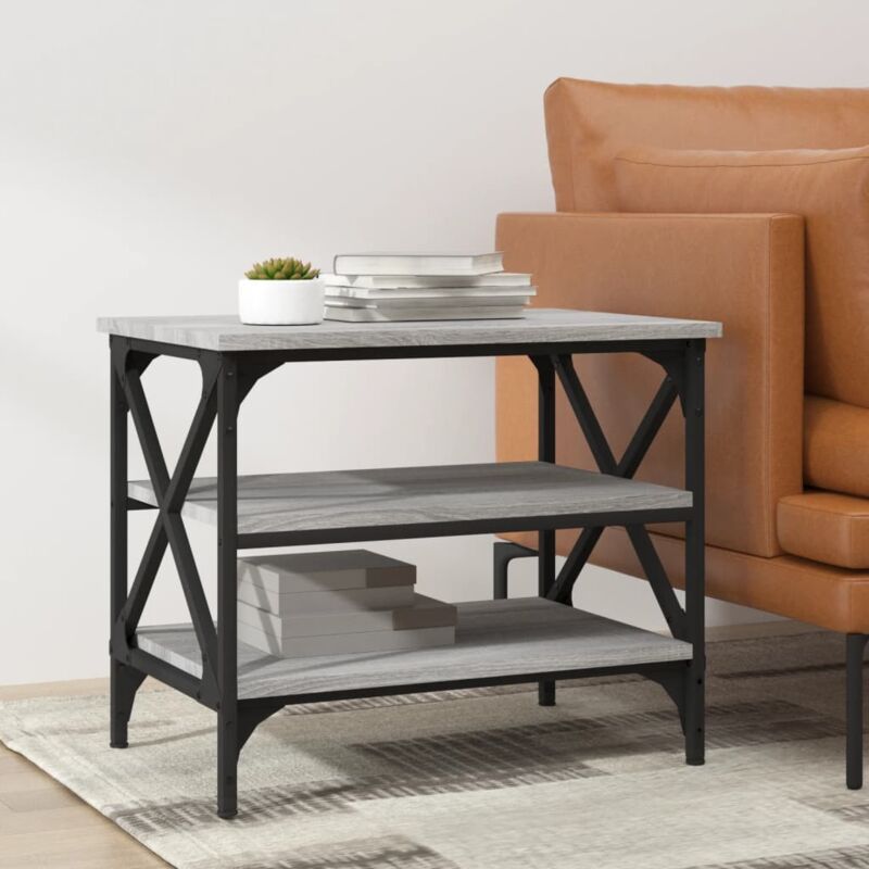 foto del prodotto vidaxl tavolino grigio sonoma 55x38x45 cm in legno multistrato