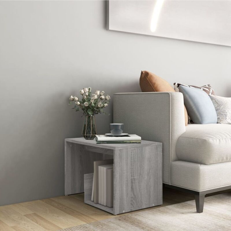 foto del prodotto vidaxl tavolino grigio sonoma 59x36x38 cm in legno multistrato
