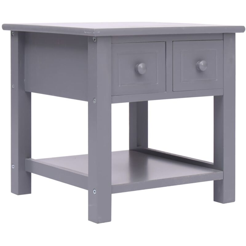 foto del prodotto vidaxl tavolino laterale grigio 40x40x40 cm in legno di paulownia