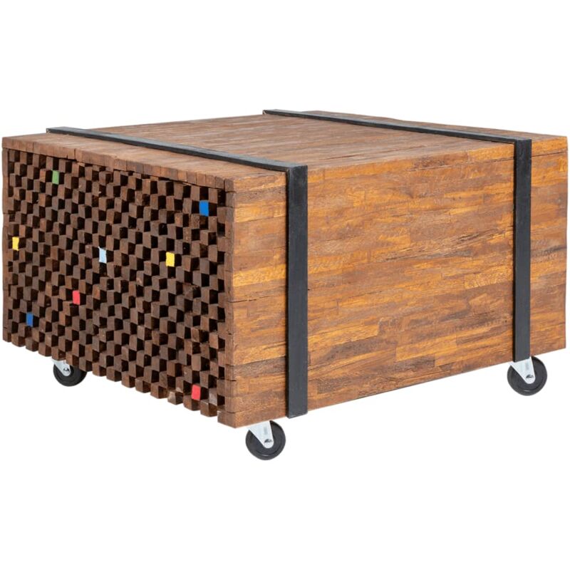 foto del prodotto vidaxl tavolino laterale in legno di teak 60x60x38 cm