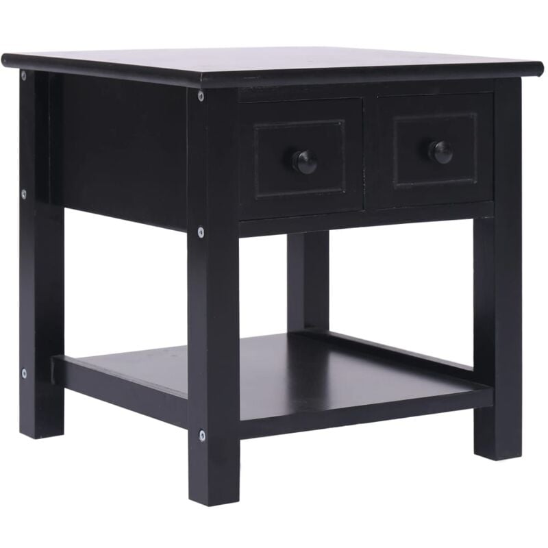 foto del prodotto vidaxl tavolino laterale nero 40x40x40 cm in legno di paulownia