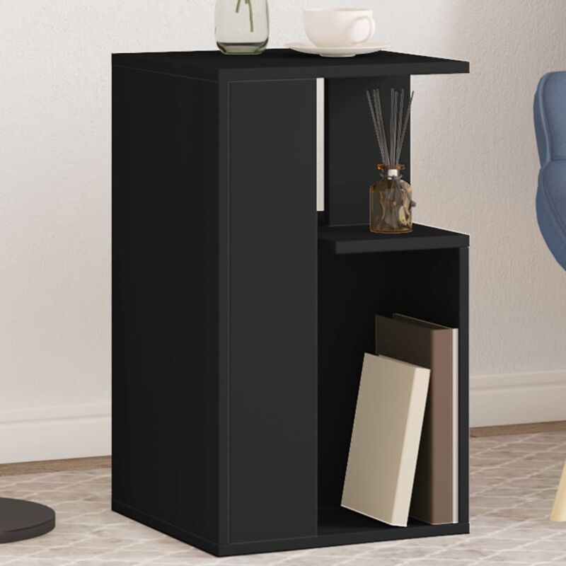 foto del prodotto vidaxl tavolino nero 35x35x60 cm in legno multistrato