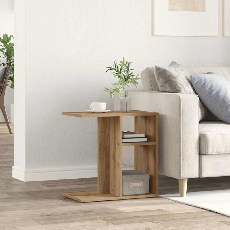 foto del prodotto vidaxl tavolino rovere artigianale 50x30x50 cm legno multistrato