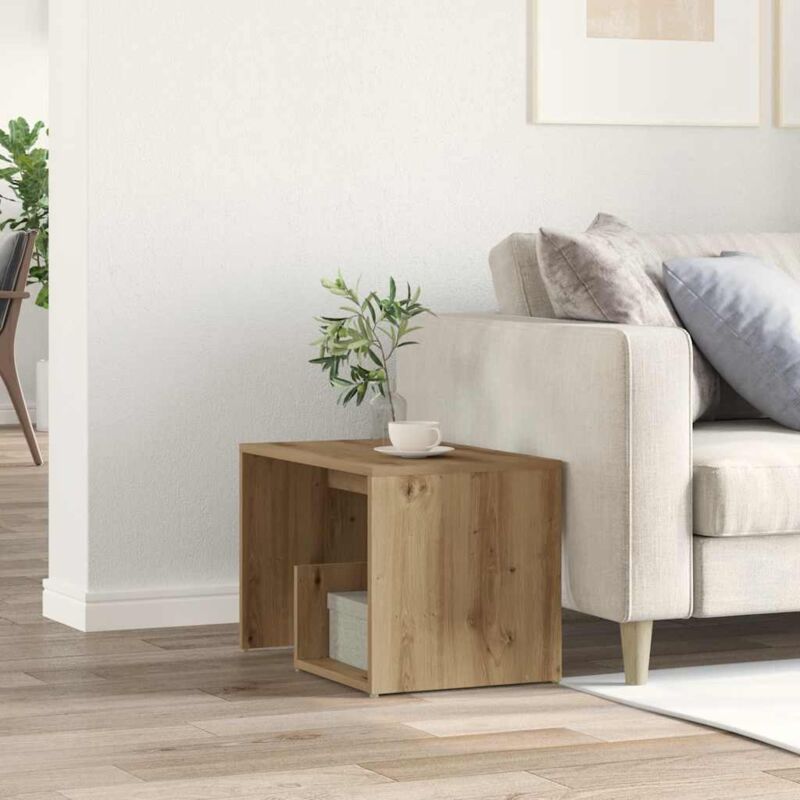 foto del prodotto vidaxl tavolino rovere artigianale 59x36x38 cm in legno multistrato
