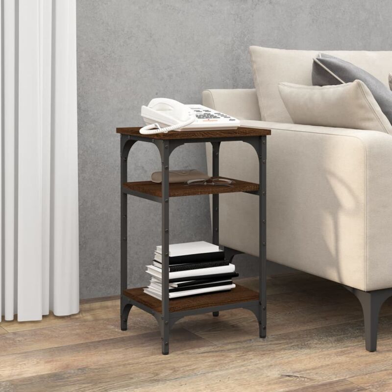 foto del prodotto vidaxl tavolino rovere marrone 35x30x60 cm in legno multistrato