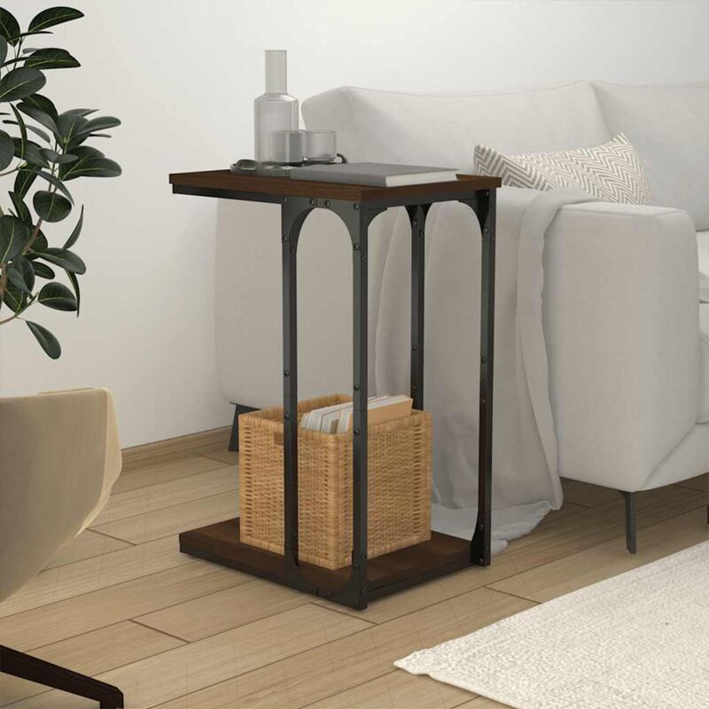 foto del prodotto vidaxl tavolino rovere marrone 40x30x60 cm in legno multistrato