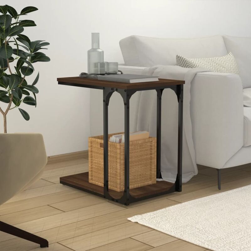 foto del prodotto vidaxl tavolino rovere marrone 50x35x52 cm in legno multistrato