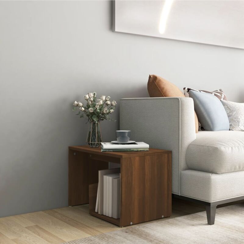 foto del prodotto vidaxl tavolino rovere marrone 59x36x38 cm in legno multistrato