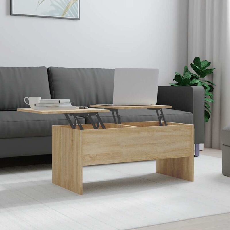 foto del prodotto vidaxl tavolino rovere sonoma 102x50,5x46,5 cm in legno multistrato