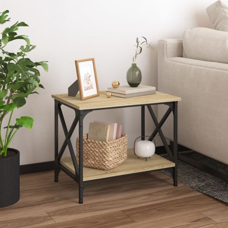 foto del prodotto vidaxl tavolino rovere sonoma 55x38x45 cm in legno multistrato