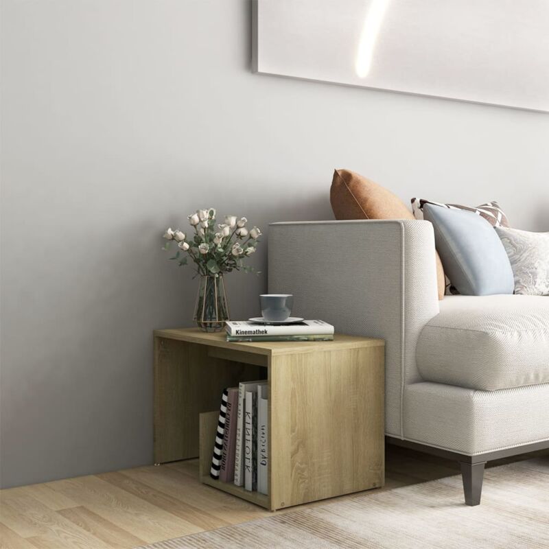 foto del prodotto vidaxl tavolino rovere sonoma 59x36x38 cm in legno multistrato