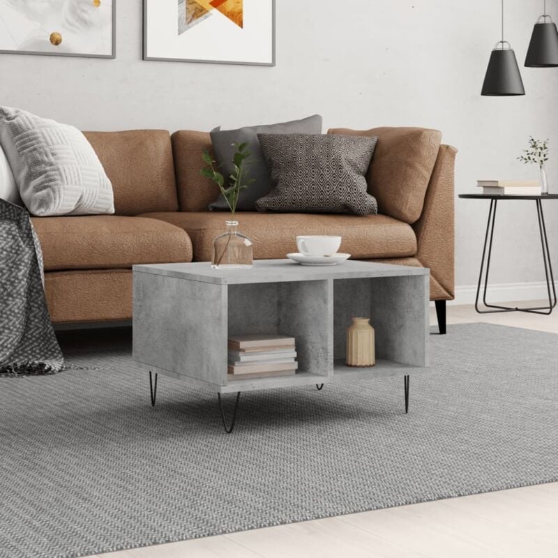 foto del prodotto vidaxl tavolino salotto grigio cemento 60x50x36,5 cm legno multistrato