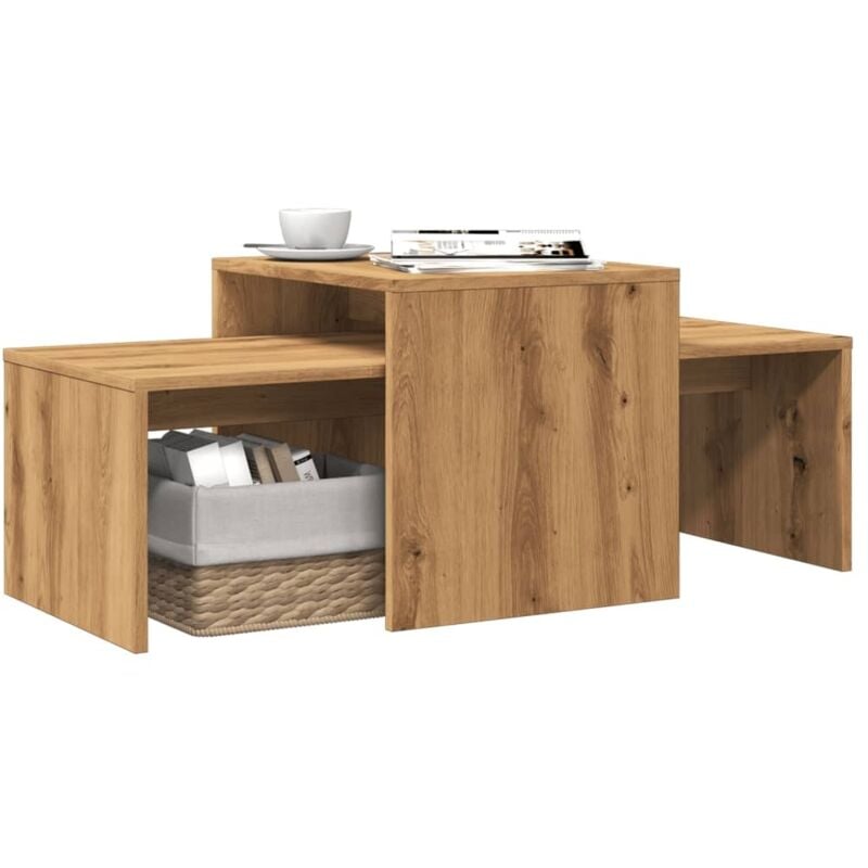 foto del prodotto vidaxl tavolino salotto rovere artigianale 100x48x40 cm in truciolato