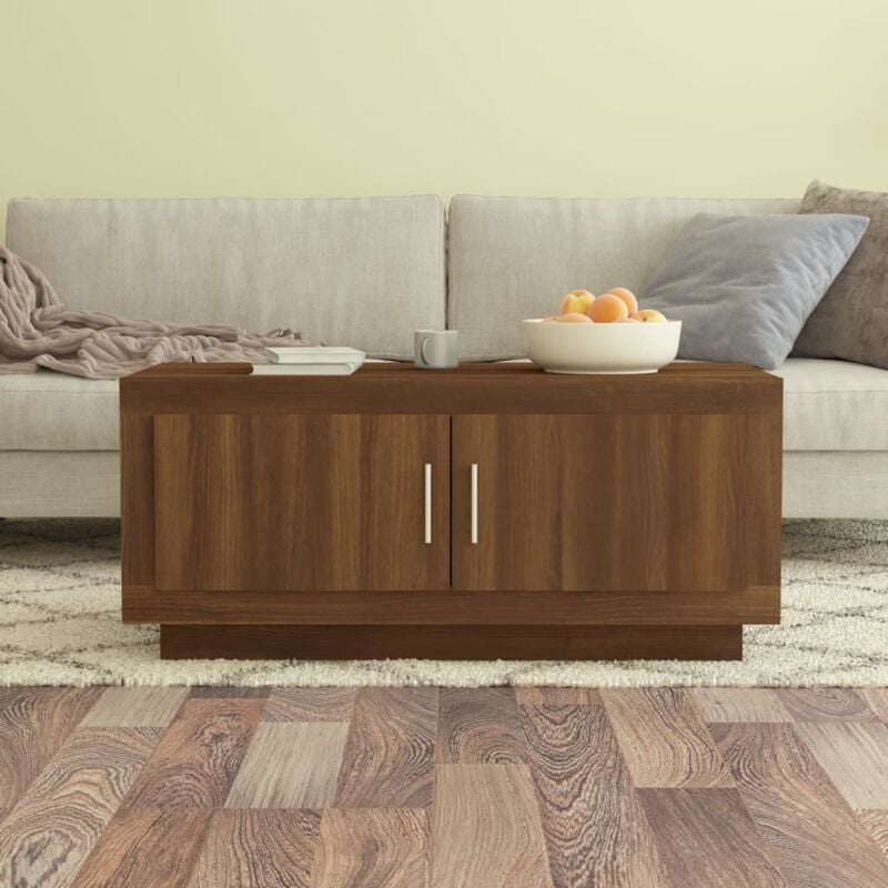 foto del prodotto vidaxl tavolino salotto rovere marrone 102x50x45 cm legno multistrato