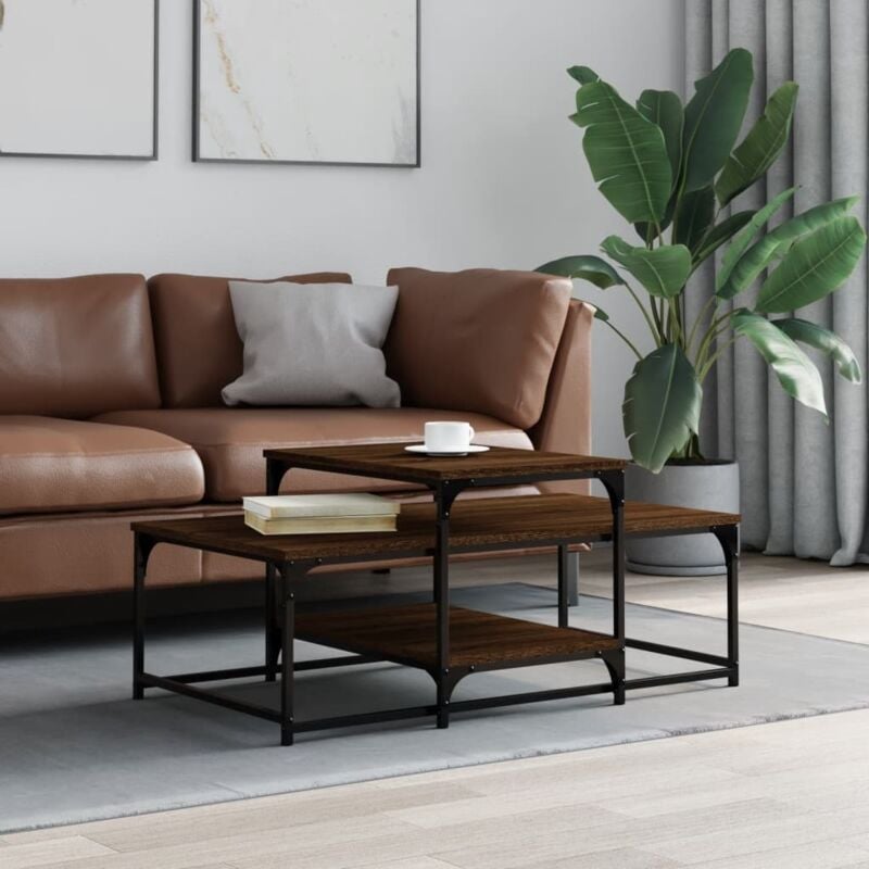 foto del prodotto vidaxl tavolino salotto rovere marrone 102x60x45cm legno multistrato