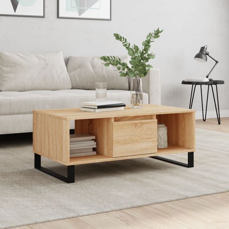 foto del prodotto vidaxl tavolino salotto rovere sonoma 90x50x36,5 cm legno multistrato
