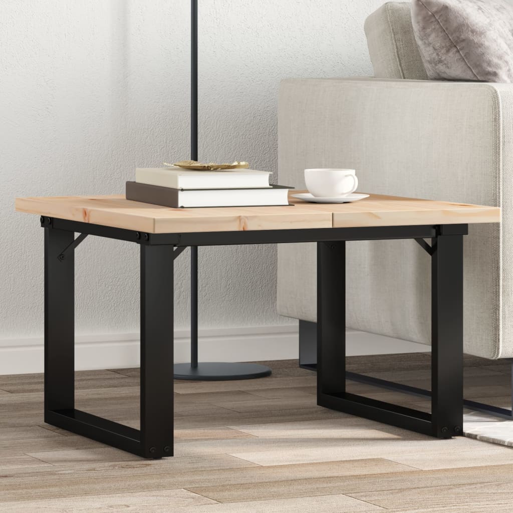 foto del prodotto vidaxl tavolino salotto telaio a o 60x60x40,5cm legno pino e acciaio