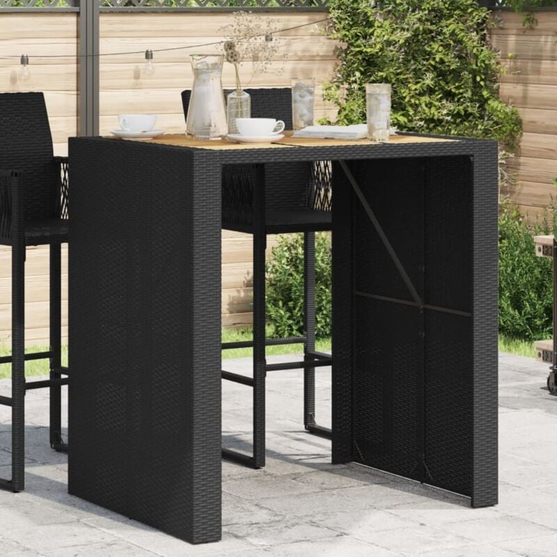 foto del prodotto vidaxl tavolo bar da giardino piano in acacia 105x80x110 cm polyrattan