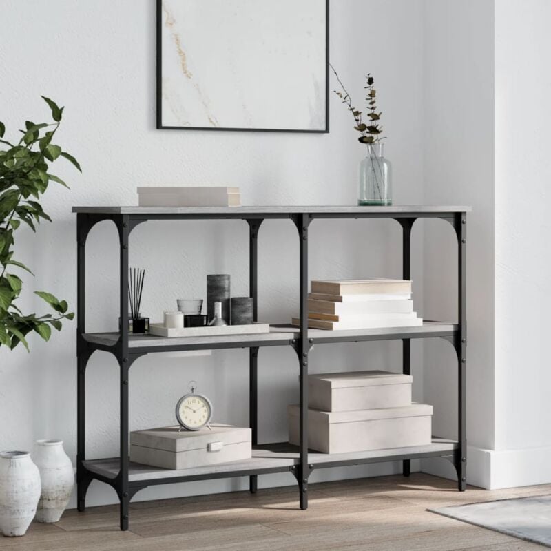 foto del prodotto vidaxl tavolo consolle grigio sonoma 100x29x75 cm in legno multistrato