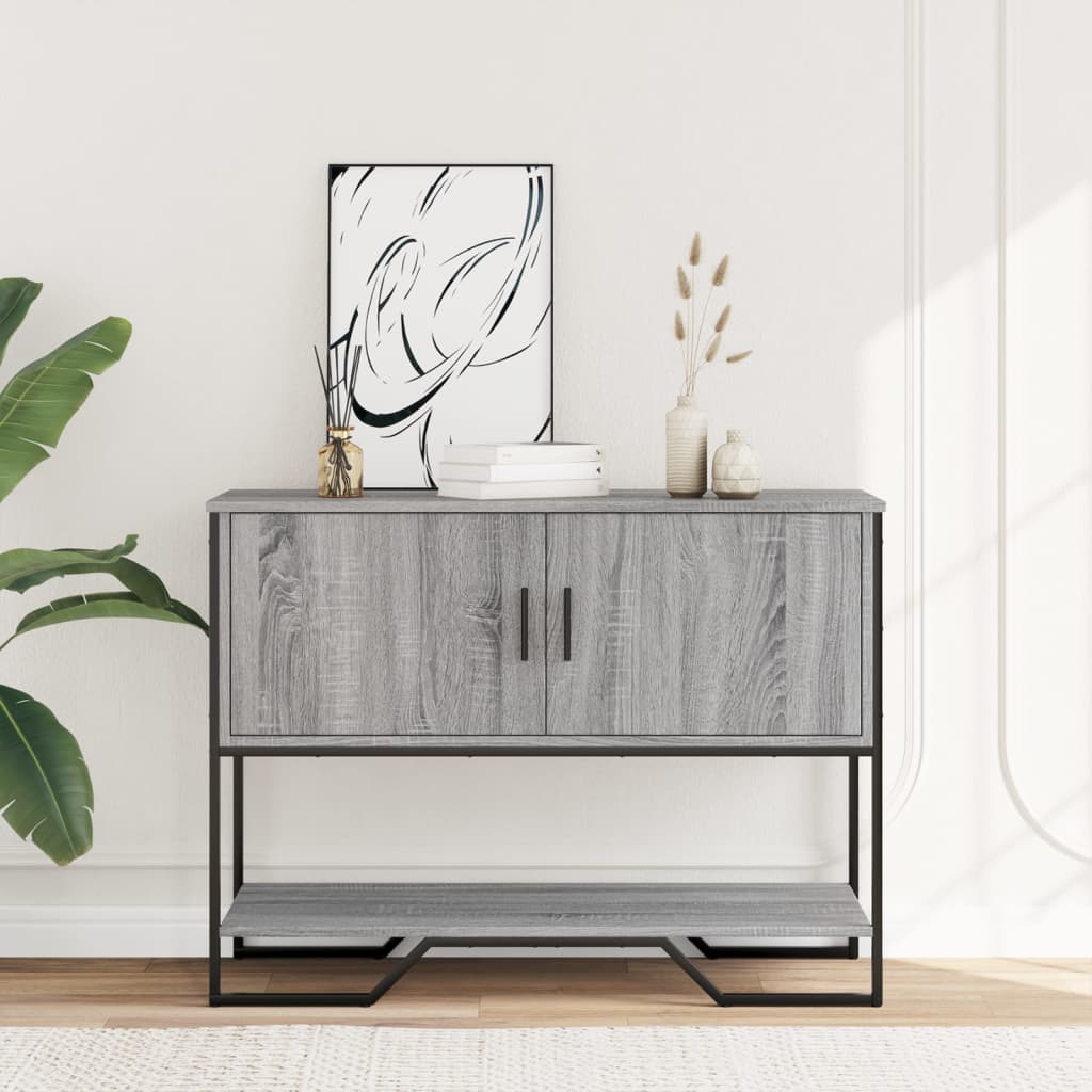 foto del prodotto vidaxl tavolo consolle grigio sonoma 100x35x74,5 cm in truciolato