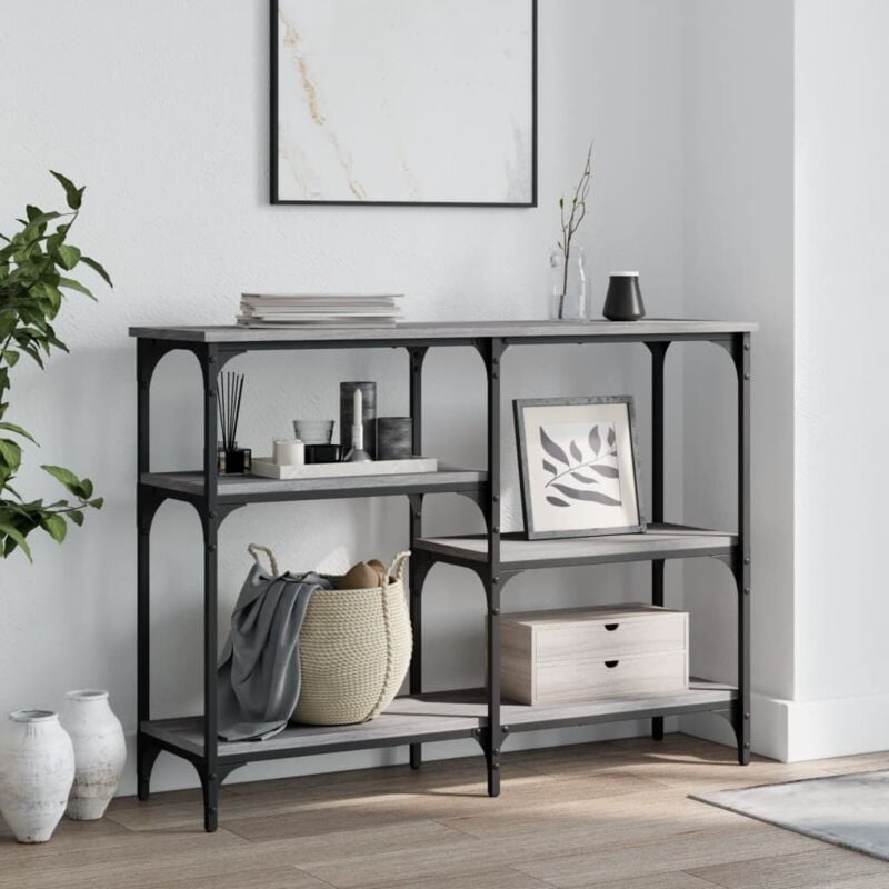 foto del prodotto vidaxl tavolo consolle grigio sonoma 102x29x75 cm in legno multistrato