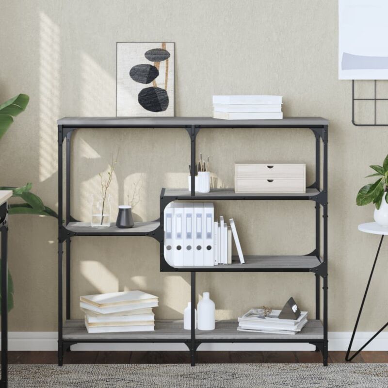 foto del prodotto vidaxl tavolo consolle grigio sonoma 103x32x95 cm in legno multistrato