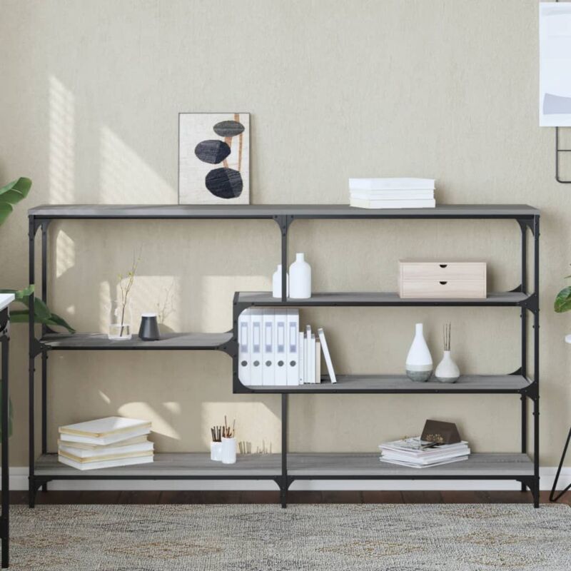 foto del prodotto vidaxl tavolo consolle grigio sonoma 160x32x95 cm in legno multistrato