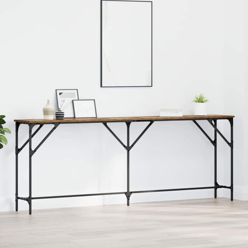 foto del prodotto vidaxl tavolo consolle legno vecchio 200 x 29 x 75 cm