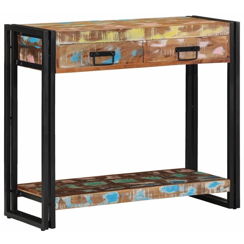 foto del prodotto vidaxl tavolo consolle multicolore legno massello di riciclo
