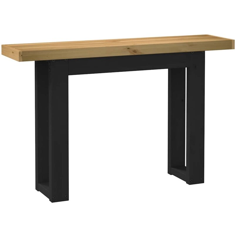 foto del prodotto vidaxl tavolo consolle noain gambe forma u 120x30x75 cm legno massello