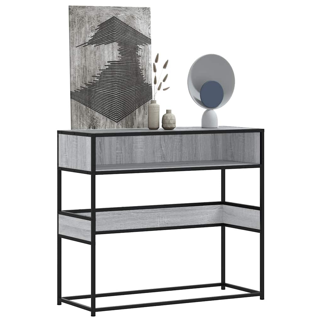 foto del prodotto vidaxl tavolo consolle rovere sonoma 90x35x80 cm in legno multistrato