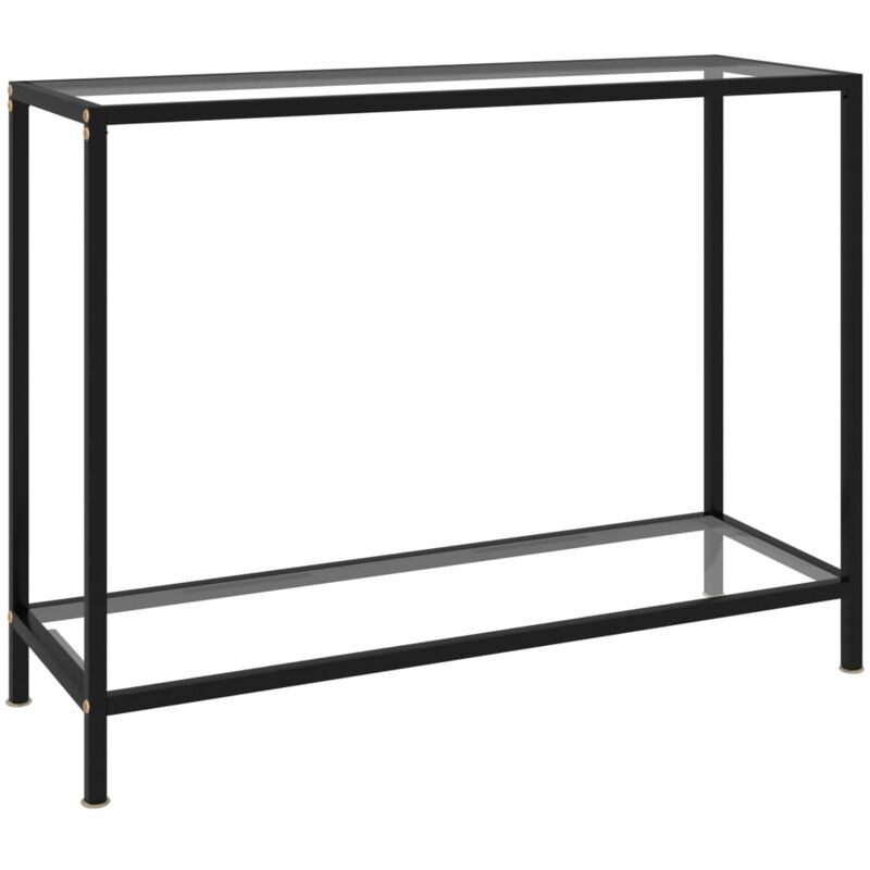 foto del prodotto vidaxl tavolo consolle trasparente 100x35x75 cm in vetro temperato