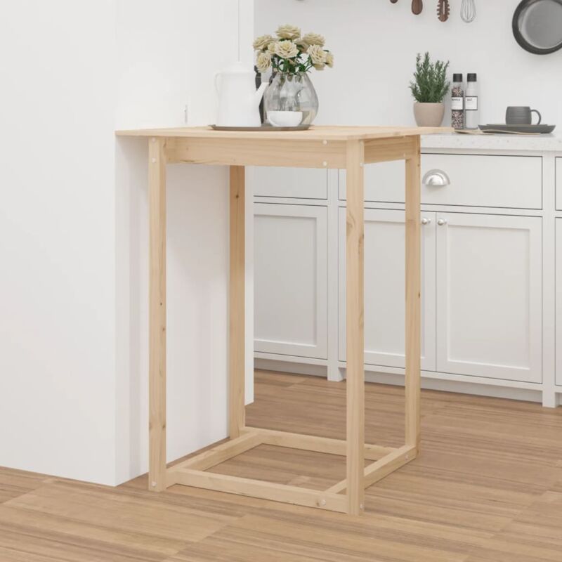 foto del prodotto vidaxl tavolo da bar 80x80x110 cm in legno massello di pino