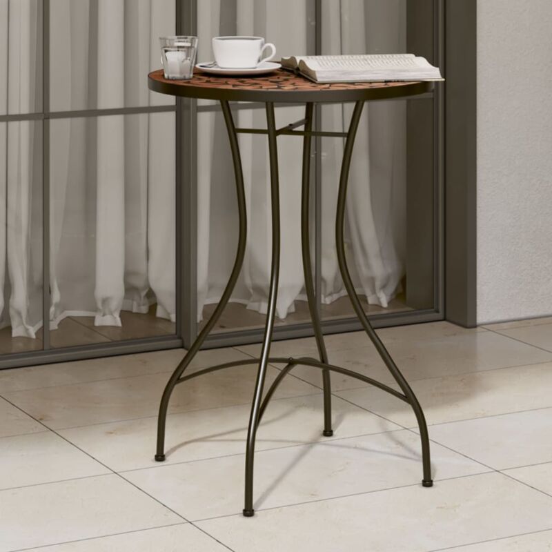 foto del prodotto vidaxl tavolo da bistr a mosaico terracotta 50x70 cm in ceramica
