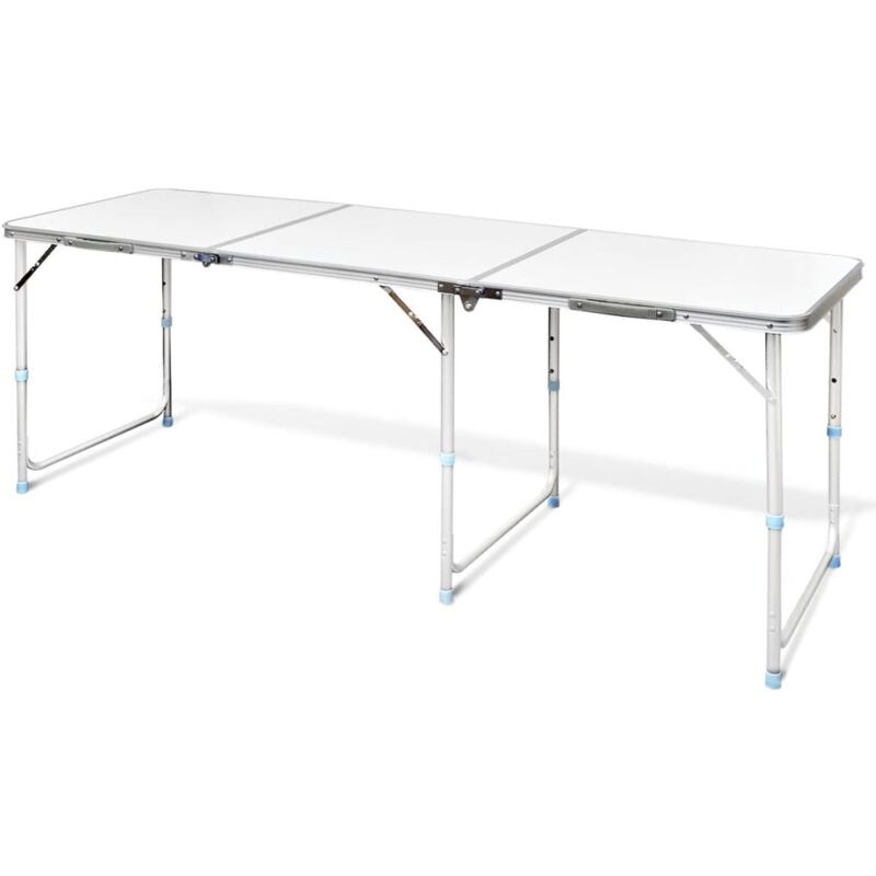 foto del prodotto vidaxl tavolo da campeggio pieghevole alluminio regolabile 180x60 cm