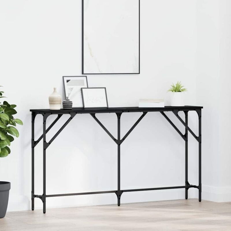 foto del prodotto vidaxl tavolo da consolle rovere nero 140x23x75 cm legno ingegnerizzato