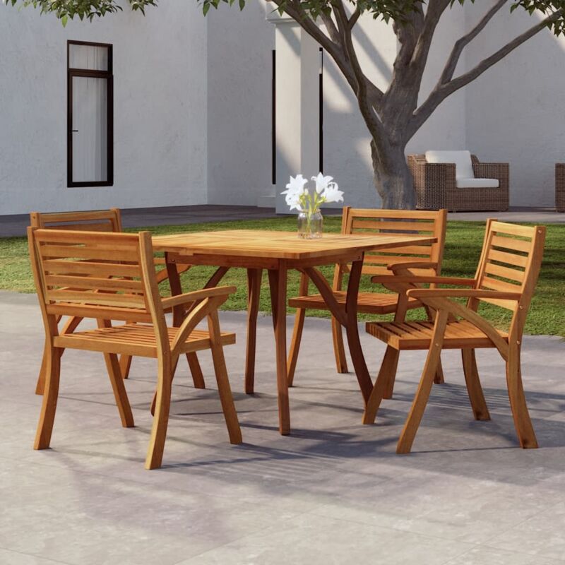 foto del prodotto vidaxl tavolo da giardino 110x110x75 cm legno massello di acacia
