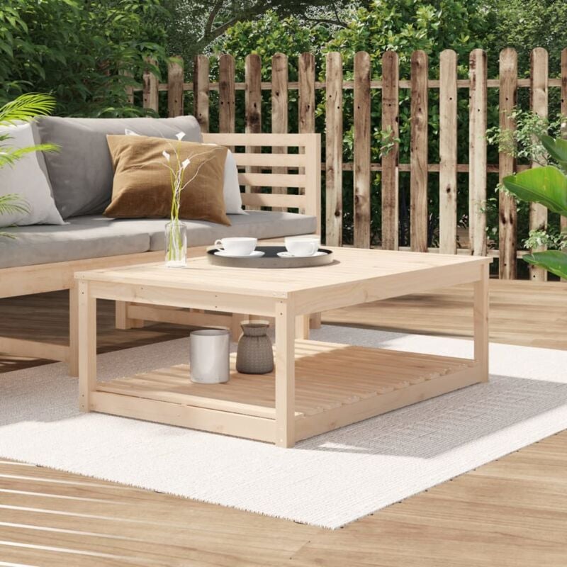 foto del prodotto vidaxl tavolo da giardino 121x82,5x45 cm in legno massello di pino