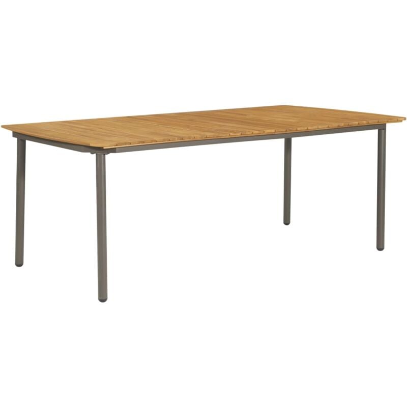 foto del prodotto vidaxl tavolo da giardino 200x100x72cm in massello di acacia e acciaio
