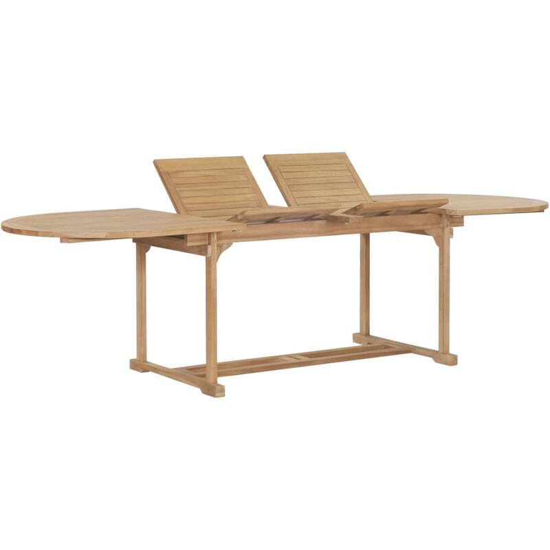 foto del prodotto vidaxl tavolo da giardino allungabile 180 280x100x75cm in teak ovale