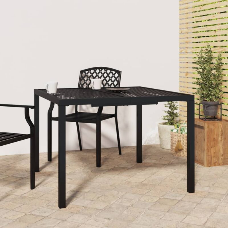 foto del prodotto vidaxl tavolo da giardino antracite 100x100x72 cm acciaio