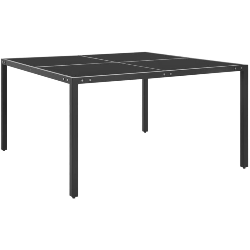 foto del prodotto vidaxl tavolo da giardino antracite 130x130x72 cm in acciaio e vetro