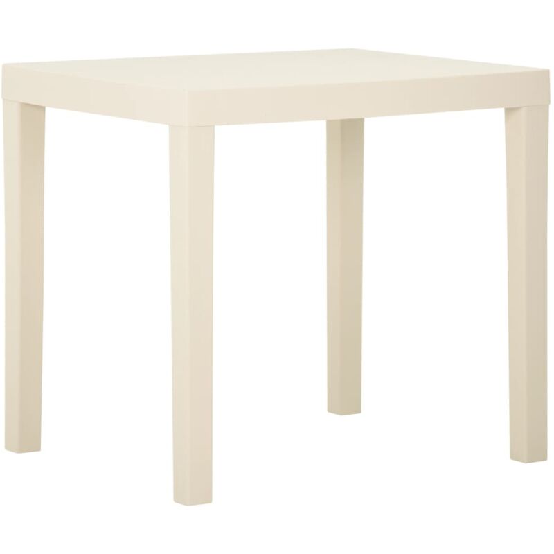 foto del prodotto vidaxl tavolo da giardino bianco 79x65x72 cm in plastica
