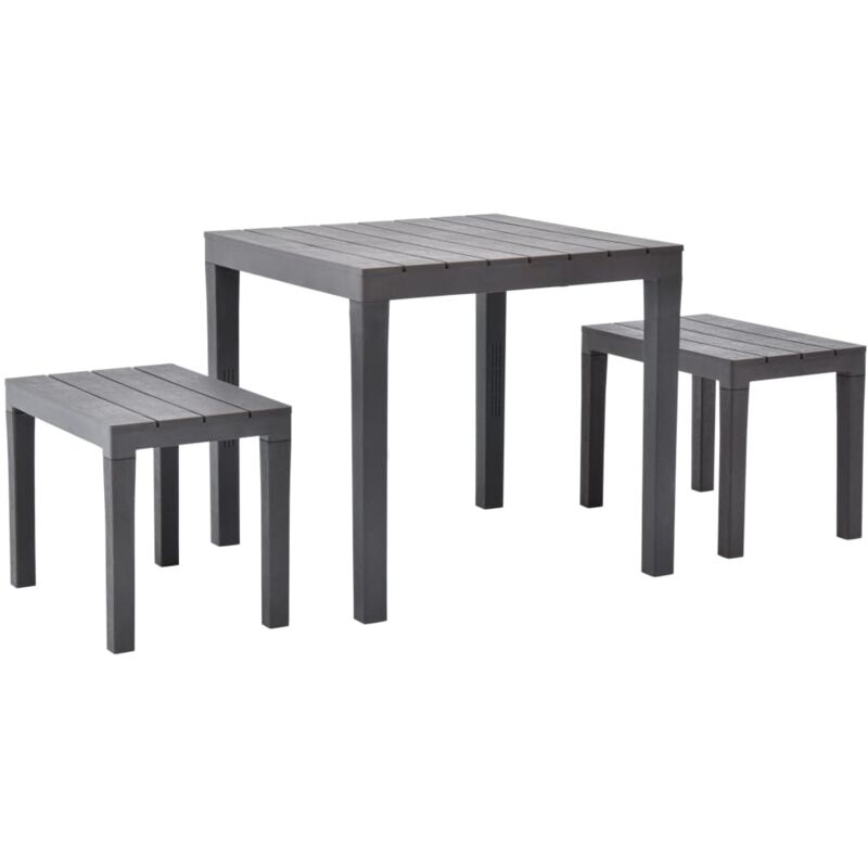 foto del prodotto vidaxl tavolo da giardino con 2 panche marrone 118330