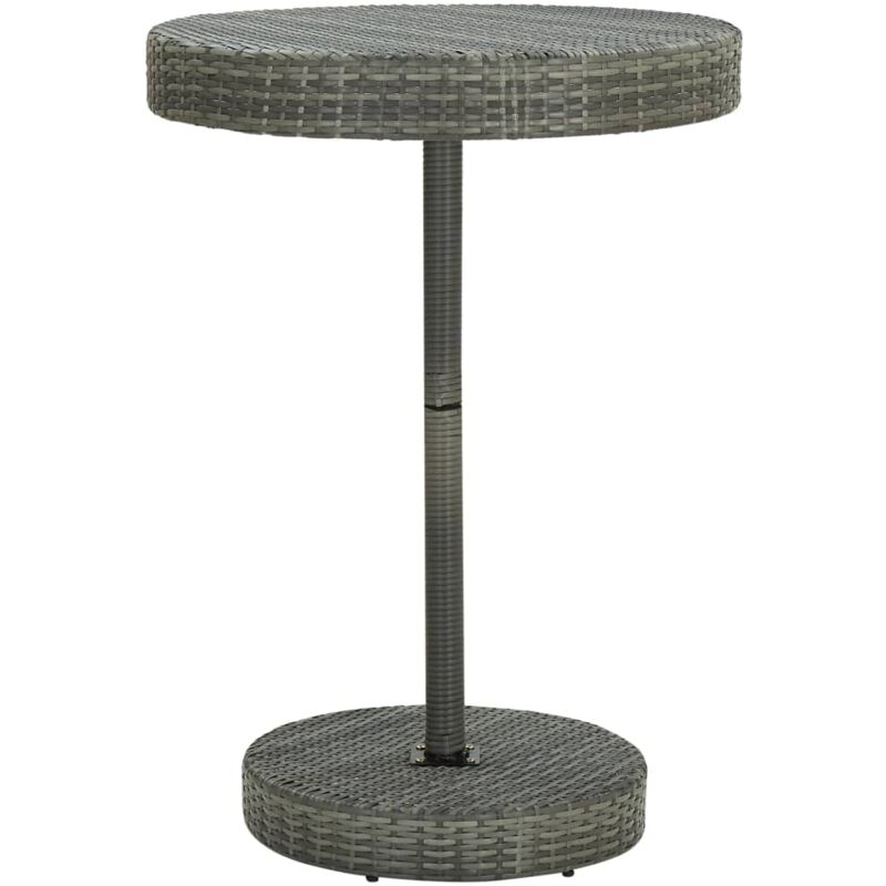 foto del prodotto vidaxl tavolo da giardino grigio 75,5x106 cm in polyrattan