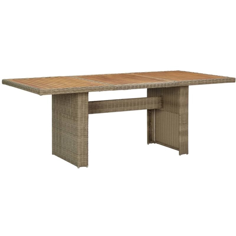 foto del prodotto vidaxl tavolo da giardino marrone 200x100x74 cm in polyrattan