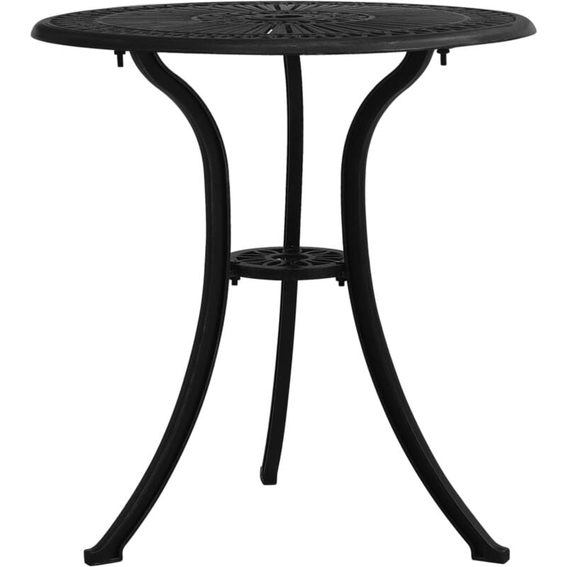 foto del prodotto vidaxl tavolo da giardino nero 62x62x65 cm in alluminio pressofuso