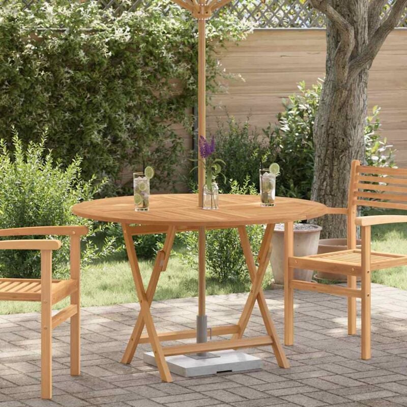 foto del prodotto vidaxl tavolo da giardino pieghevole 110x75 cm legno massello di teak