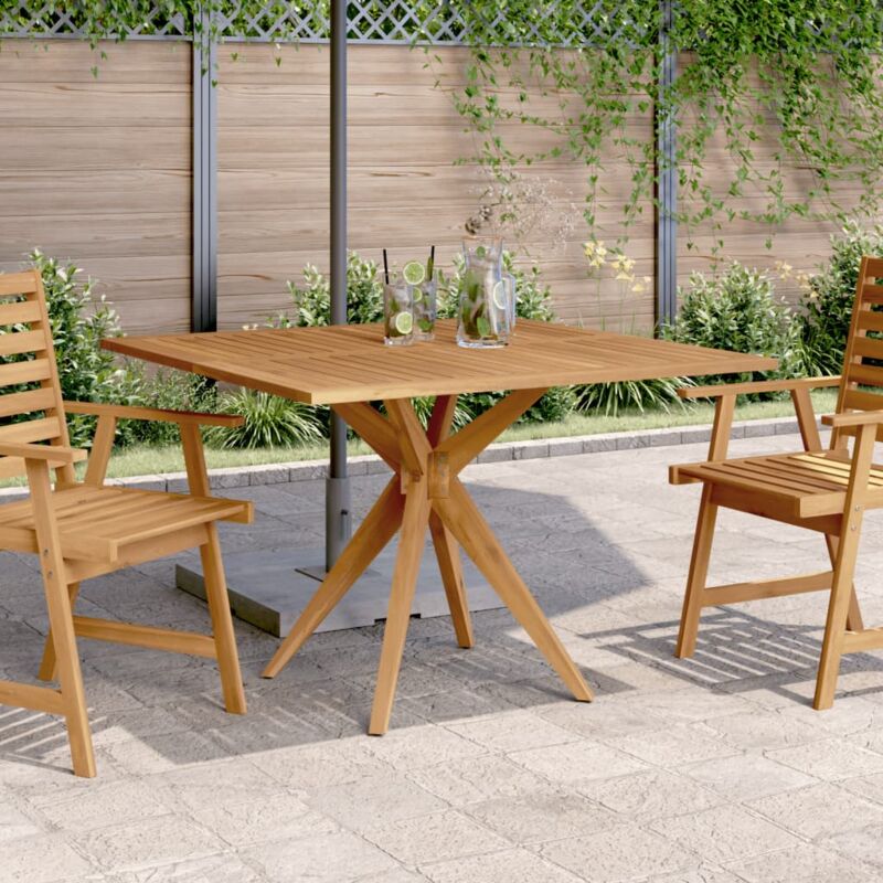 foto del prodotto vidaxl tavolo da giardino quadrato 110x110x75 cm legno massello acacia